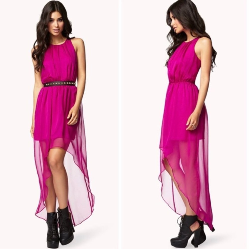 Fuchsia High Low Forever 21 Dress